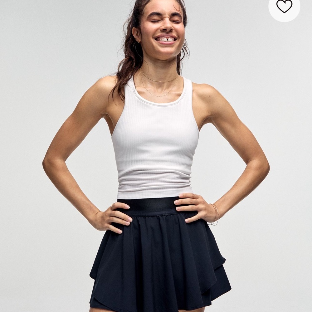 lululemon athletica Ebb to street cropped racer White Tank Top